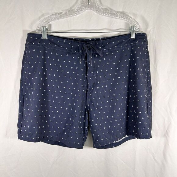 Travis Mathew Golf Shorts Men's 40 Navy Blue Tie Close Trunks Pockets - Picture 1 of 11